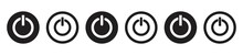On-off Icon Icon Set. Turn Off  Buttons, Power Off. Vector Illustration.