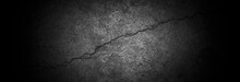 Old Wall Texture Cement Dark Black Gray Panorama Background Abstract Grey Color Design Are Light With White Gradient Background.