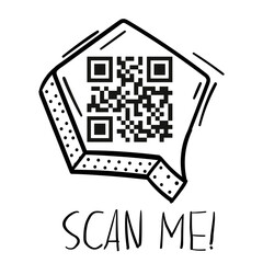 Poster - Scan me, great design for any purposes. Technology concept flat vector illustration