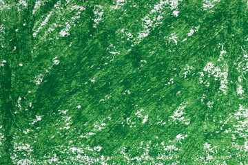 Poster - background drawn with green oil pencil