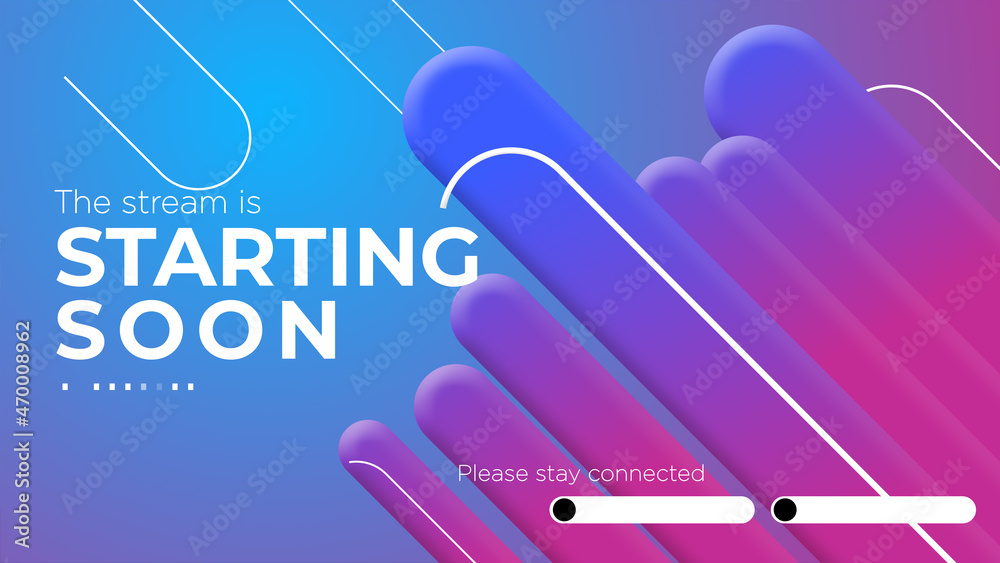 Streaming Panel. Stream Starting soon banner. Stock Illustration ...