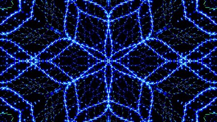 color blue lines glowing waves shape background kaleidoscope abstract
