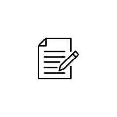 Poster - document Write icon vector, Document sign vector