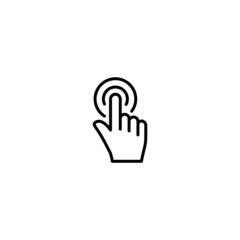 Poster - Hand touch icon, Hand cursor click icon vector