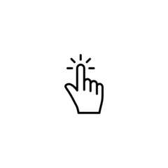 Poster - Hand cursor click icon vector