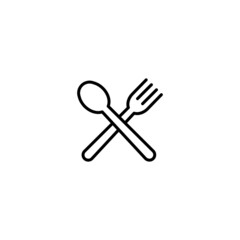 Poster - Spoon and fork , Restaurant sign vector