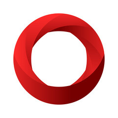 Leinwandbilder - Circular abstract graphic. Segmented circle icon, design. Cyclical spiral, swirl, twirl graphic
