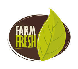 Sticker - farm fresh organic label