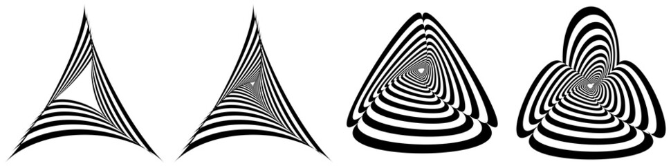 Aufkleber - Abstract op-art element. Optical, visual art, artistic element illustration