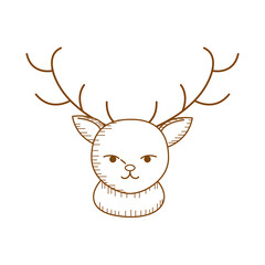 Sticker - linear deer horned