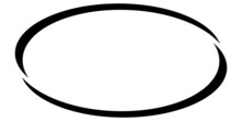 Oval, Ellipse Empty, Blank Circular Banner Shape. Oval, Ellipse Frame, Border