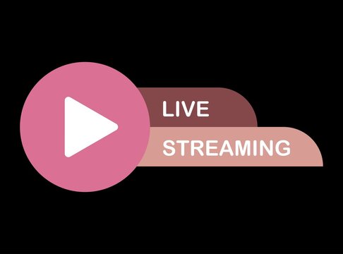 Live Streaming Button, icon. Vector design