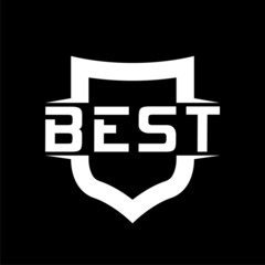 Poster - Best shield icon isolated on dark background