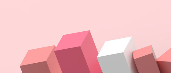 Aufkleber - Business concept. Success and Target with Business concept and Minimal Geometric shapes for Origami Paper design on Red - White. copy space, digital, banner -3d Rendering