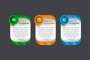 Poster - Vector Infographic label design template with icons and 3 options or steps. Can be used for process diagram, presentations, workflow layout, banner, flow chart, info graph.