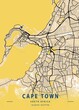 Cape Town - South Africa Yellow City Map