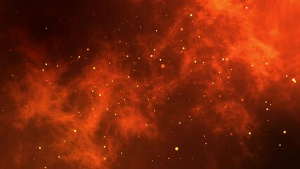 Wall Mural - abstract particle background, Fire particles and clouds  orange background