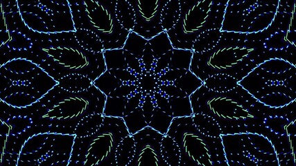 color blue lines glowing waves shape background kaleidoscope abstract
