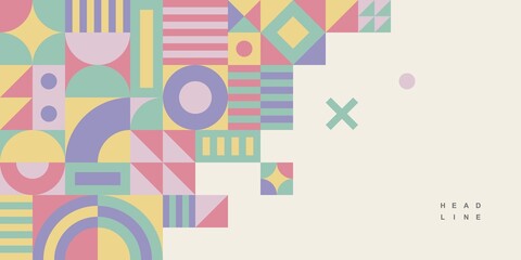 Abstract background with geometric colored shapes