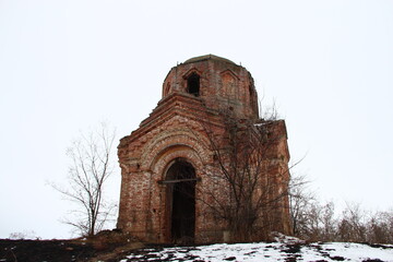 Old abandoned church on the hill