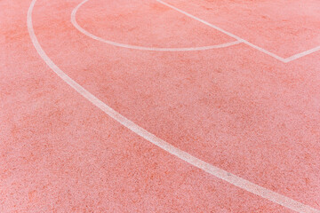 basketball court with pink rubber markup lines coating texture pattern