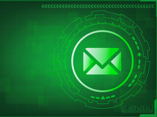 Poster - 2d illustration mail box sign with back ground 