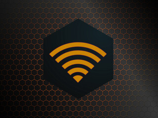 Poster - 2d illustration WiFi symbol sign
