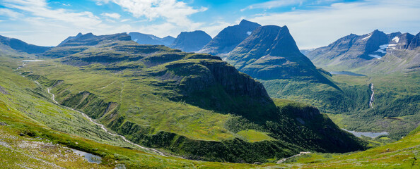 Wall Mural - Mountain peak of Innerdalstarnet and Innerdalen Valley, Norway