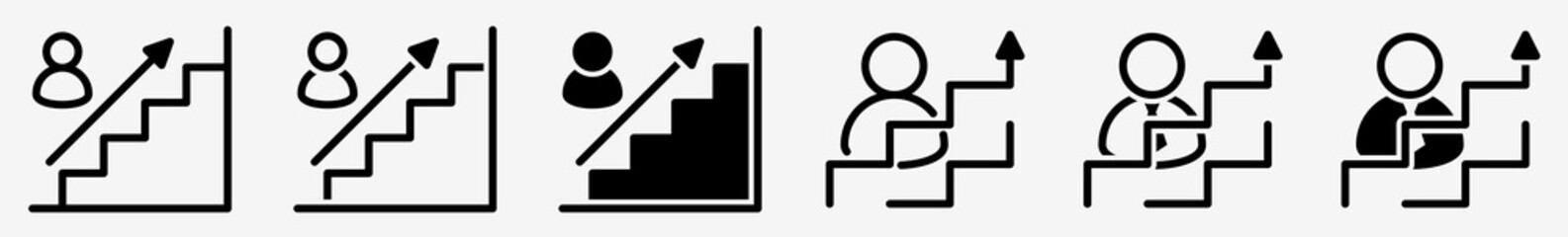 Wall Mural - career icon career ladder set | careers icon ladder up vector illustration logo | arrow career ladde