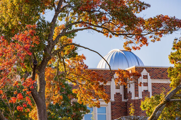 Canvas Print - Beautiful fall color view of the campus of Univeristy of Oklahoma