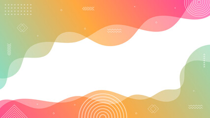 Wall Mural - abstract liquid colors background design. with memphis and geometric shape elements. fluid gradient 