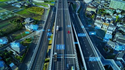 Aufkleber - Transportation and technology concept. ITS (Intelligent Transport Systems). Mobility as a service.