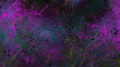 Dark abstract digital art with fluorescent texture background.