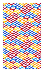 Poster - Isometric pattern cover. Modern design. Cool colorful background. Applies to Banners, Plaques, Posters, Flyers. eps10 vector template.