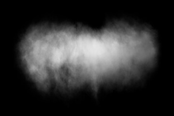 White realistic dust and smoke overlay on black background, smoke effect, Clouds, realistic, Fog, Dust.