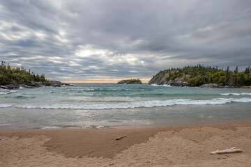 Wall Mural - Horseshoe Beach at Pukaskwa National Park near Marathon, Ontario