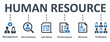 Human resource icon - vector illustration . job, employee, recruitment, hr, organization, management, infographic, template, presentation, concept, banner, pictogram, icon set, icons .