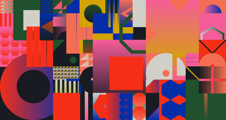 Poster - abstract vector pattern design elements