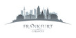 Frankfurt Germany city silhouette white background