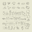 Fine restaurant icons. cafe vector pictograms