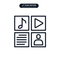 Wall Mural - content icon symbol template for graphic and web design collection logo vector illustration
