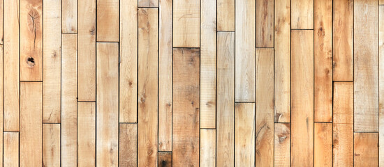 Canvas Print - old hardwood panelling stripped wall