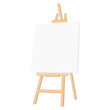 easel paint stand and canvas