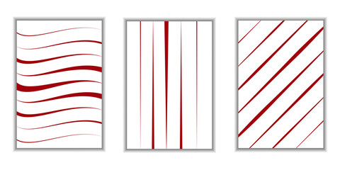 Aufkleber - Vector Abstract color red wave and line  white background design element