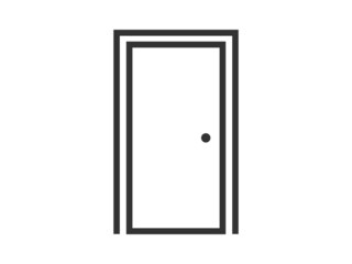 Poster - Close icon vector sign. Door icons symbol web design.