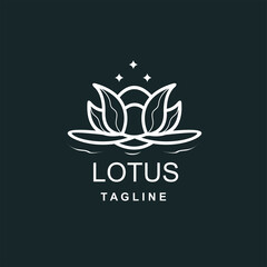 Wall Mural - vector lotus  Balance minimalist simple logo Perfect for any brand and company 