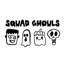Squad Ghouls Logo Inspirational Quotes Typography Lettering Design