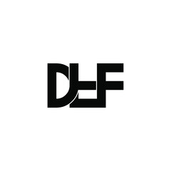 Wall Mural - dtf initial letter monogram logo design