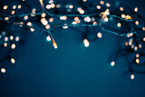 Fototapeta  - colorful christmas lights holiday background