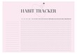 Modern collection of habit tracker daily weekly monthly planner printable template with pink background. Collection of note paper, to do list, stickers templates. Blank white notebook page A4.